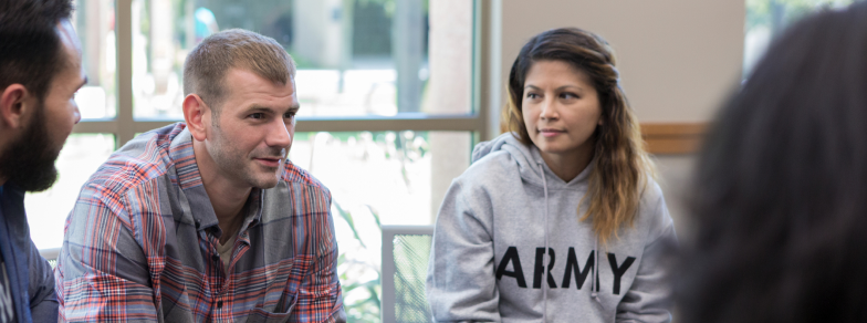 Young adults at group therapy session